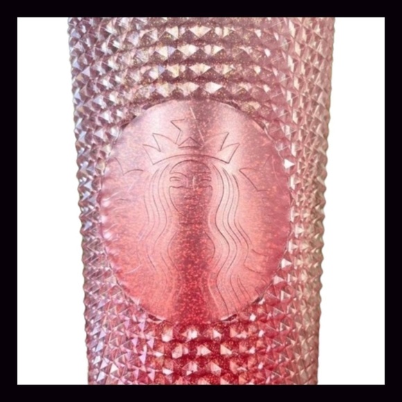 Starbucks China Summer 2021 Gradient Coral Pink Peach Ombre Glitter Tumbler - Picture 4 of 6